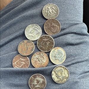 Assorted Vintage Kennedy Half Dollar Coins Collection